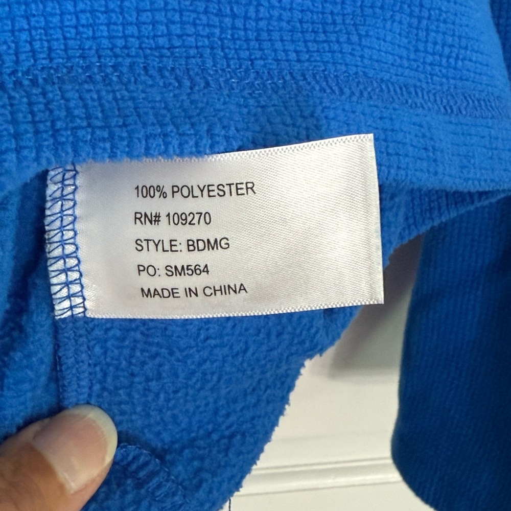 The Black Dog Royal Blue Quarter Zip Fleeced Pullover - Picture 4 of 7
